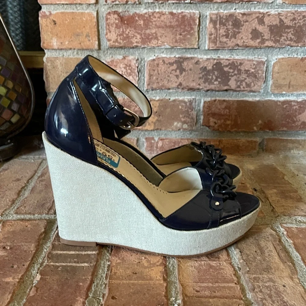 BCBG Paris Lakyle2 Navy Wedges